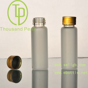 TP-4-05 25ml 透明蒙砂玻璃瓶 防爆口 带防盗铝盖 适合装保健品 药品等