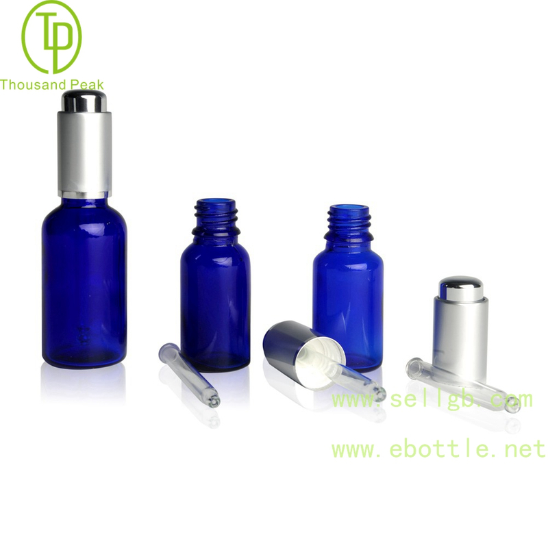TP-2-27 蓝色精油瓶电化铝按压滴管