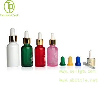 TP-2-34 彩色喷色精油瓶高品质电化铝玻璃滴管