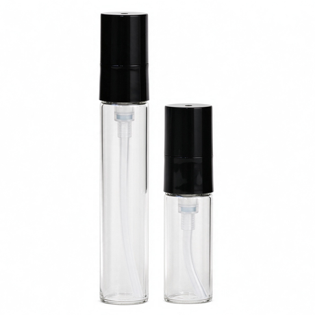 5ml 10ml 高透玻璃精华精油瓶配 13-415 精密微量按压泵（支持定制）