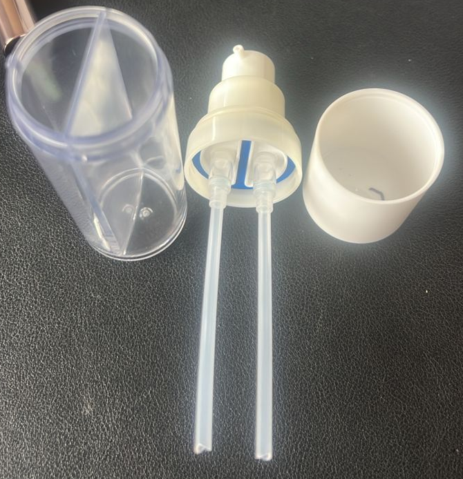 双管瓶 1:1 精准同步出料泵头结构拆解