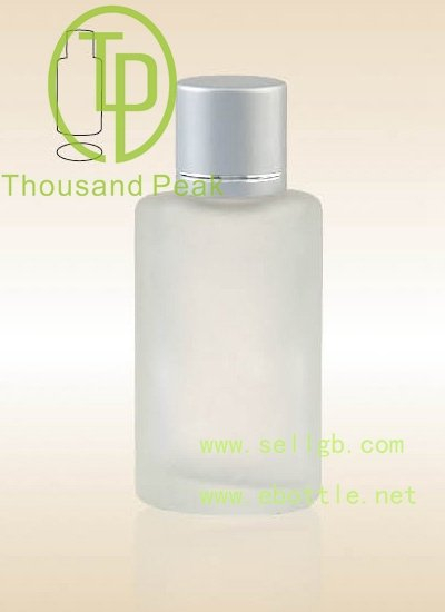 30ml 50ml 100ml香水玻璃浪花瓶与泵和盖帽，玻璃浪花瓶为香水，玻璃浪花瓶批发