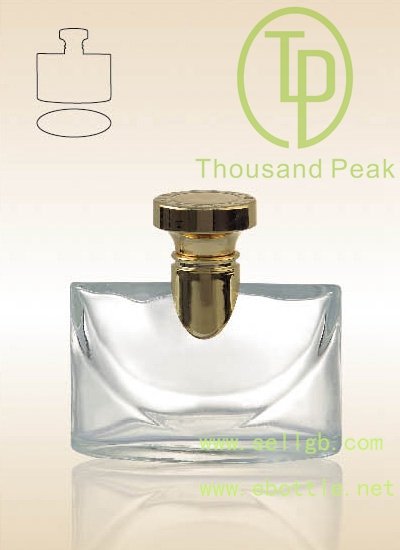 30ml 50ml 100ml香水玻璃浪花瓶与泵和盖帽，玻璃浪花瓶为香水，玻璃浪花瓶批发