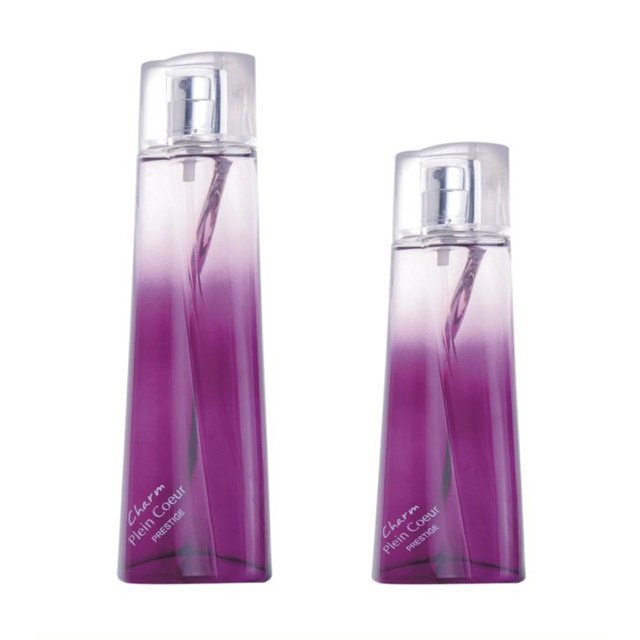 30ml 50ml香水玻璃浪花瓶与泵和盖帽，玻璃浪花瓶为香水，玻璃浪花瓶