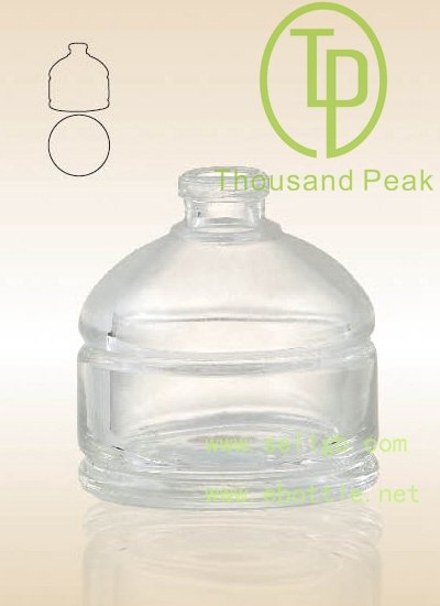 30ml 50ml 100ml香水玻璃浪花瓶与泵和盖帽，玻璃浪花瓶为香水，玻璃浪花瓶批发